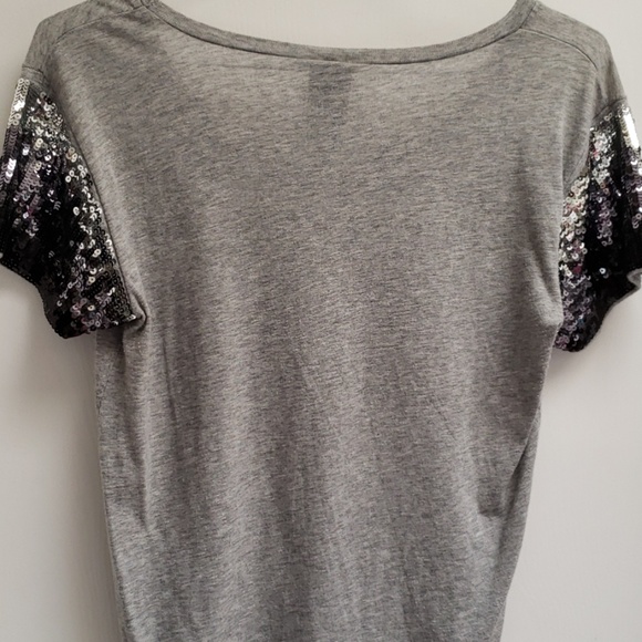 PINK sequin sleeve shirt - Picture 6 of 7